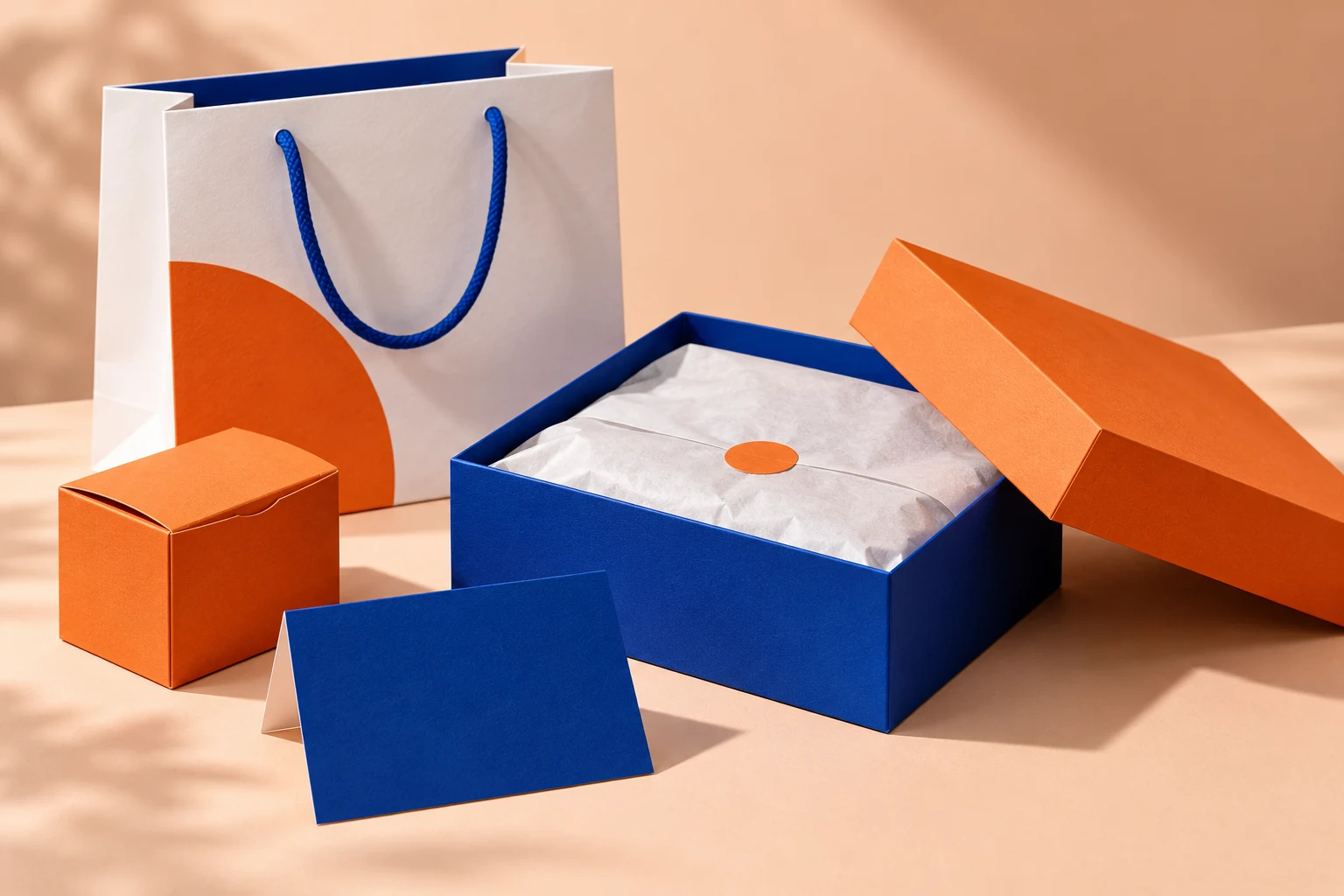 Rigid box, folding carton and paper bag concept